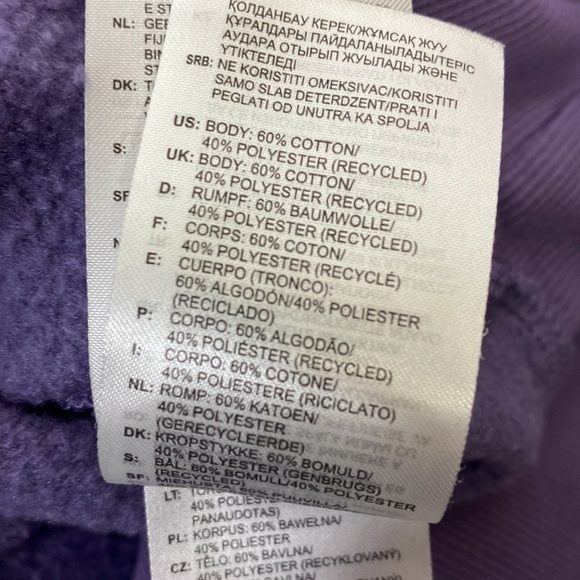 Adidas Purple Spell Out Hooded Sweatshirt Size XS - Picture 5 of 6